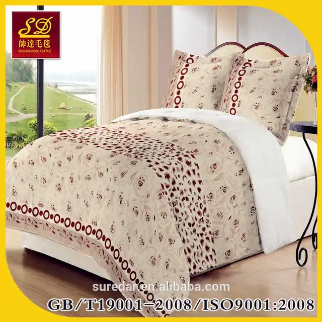2016 new printed style esquimal sherpa fur borrego blanket time free baby blanket