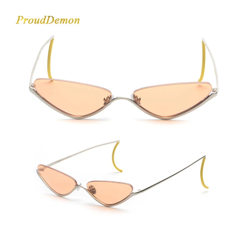 

S31055 Women Fashion Half Frame Triangle Gafas De Sol Lady Wear Cool Cateye Sunglasses 2019, Multi