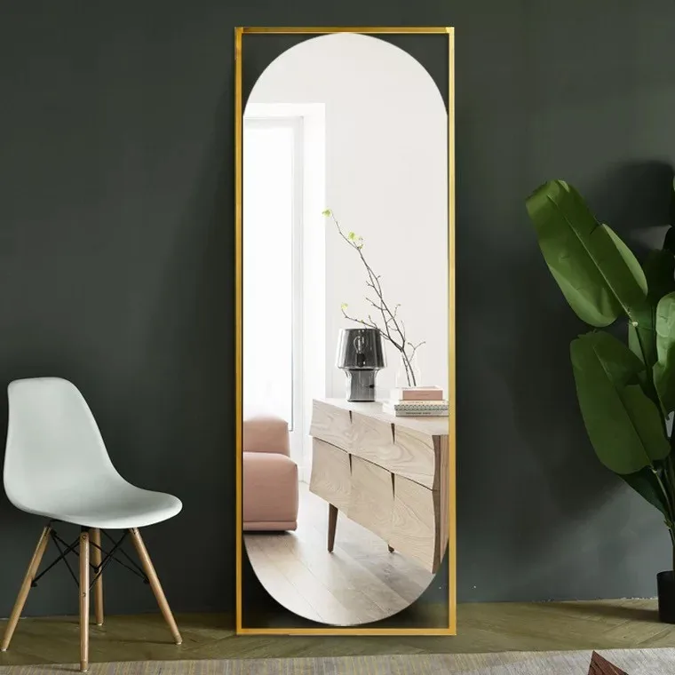 Metal Antique Gold Floor Mirror Full Length Free Standing Mirror Buy Full Length Mirror Gold