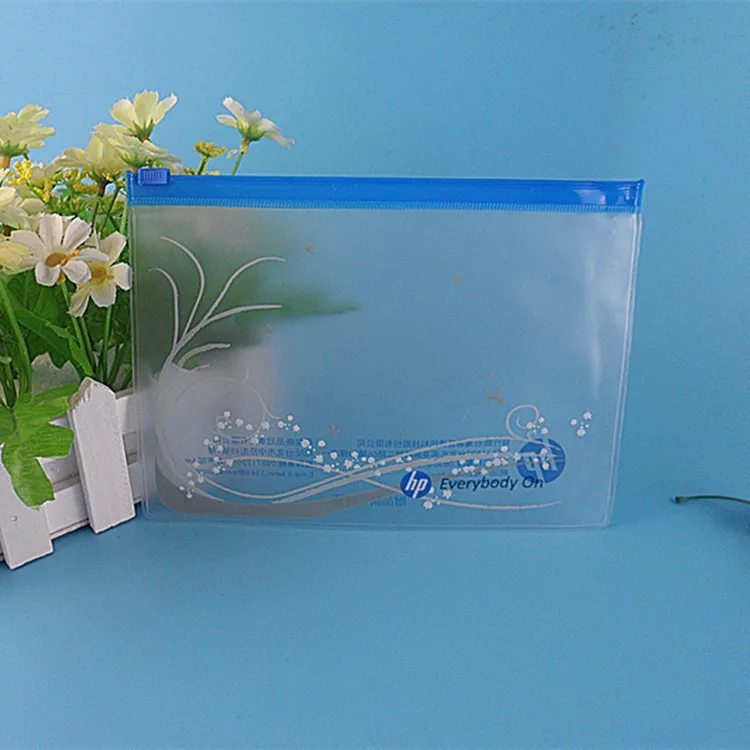 Waterproof Promotion Plastic Pvc A4 Document File Case Bag With Button