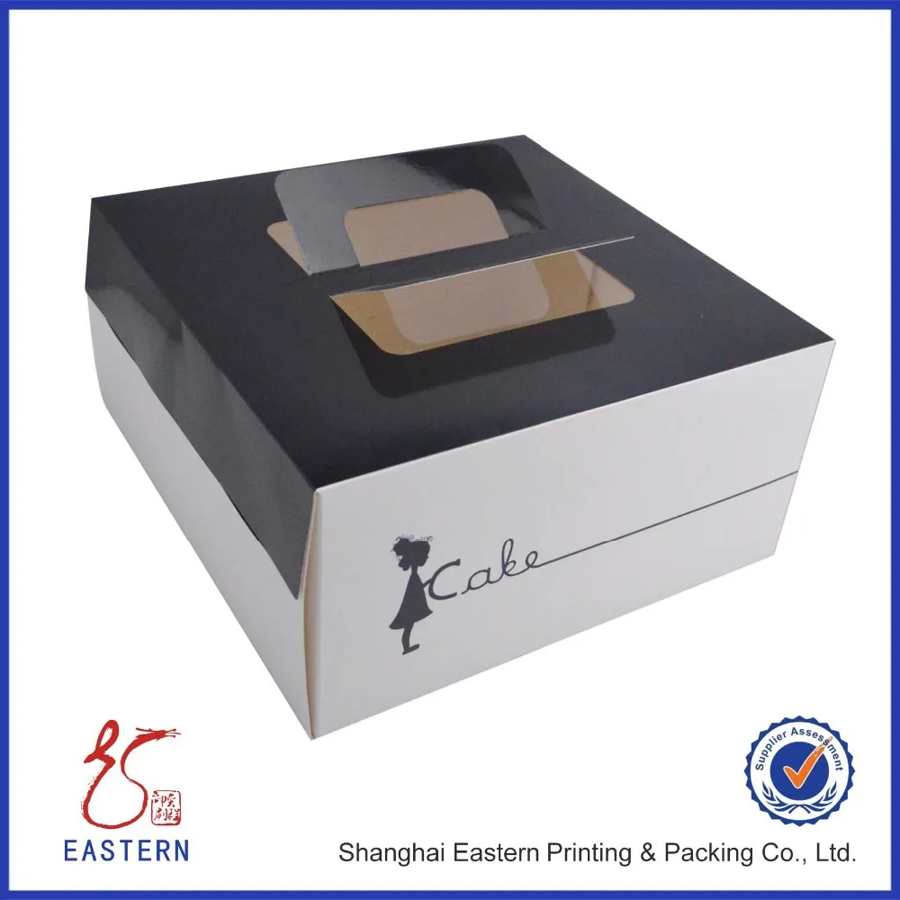 cake box with handle template Birthday cake box with handle and die cut template | box templates.