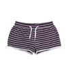 Wholesale Monogrammed New Fashion Cotton Lcae-up Striped Shorts