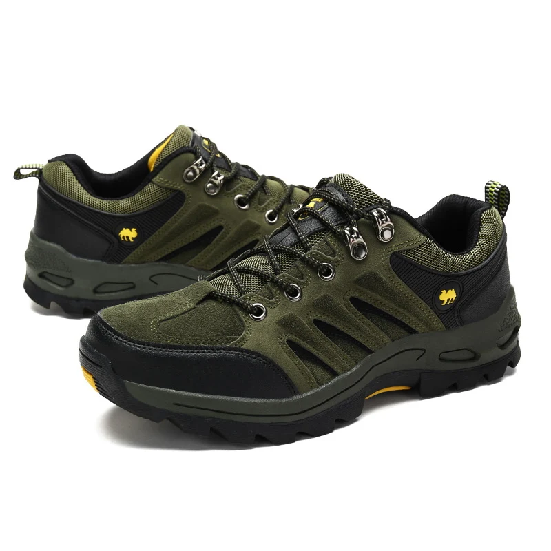 

Wholesale Comfortable Waterproof PU Mountain Hiking Trekking Shoes For Couples, Brown/ dark green/ grey/ pink/ purple