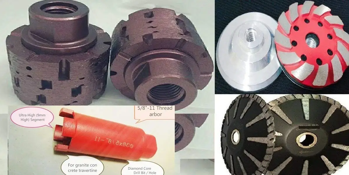Grit 24 for Shaping Terrazo 5 Green Silicon Carbide Grinding Stone Arbor 5//8-11 Travertine Granite Marble