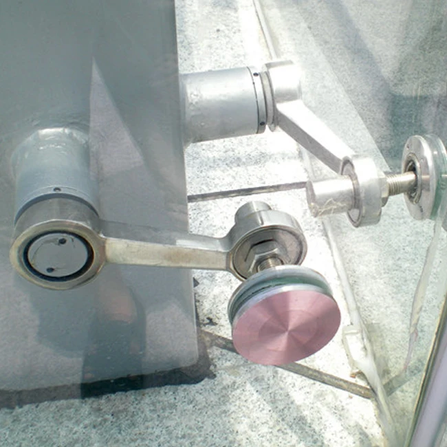 
fixed glass connector two way arm design stainless steel spider ss316 