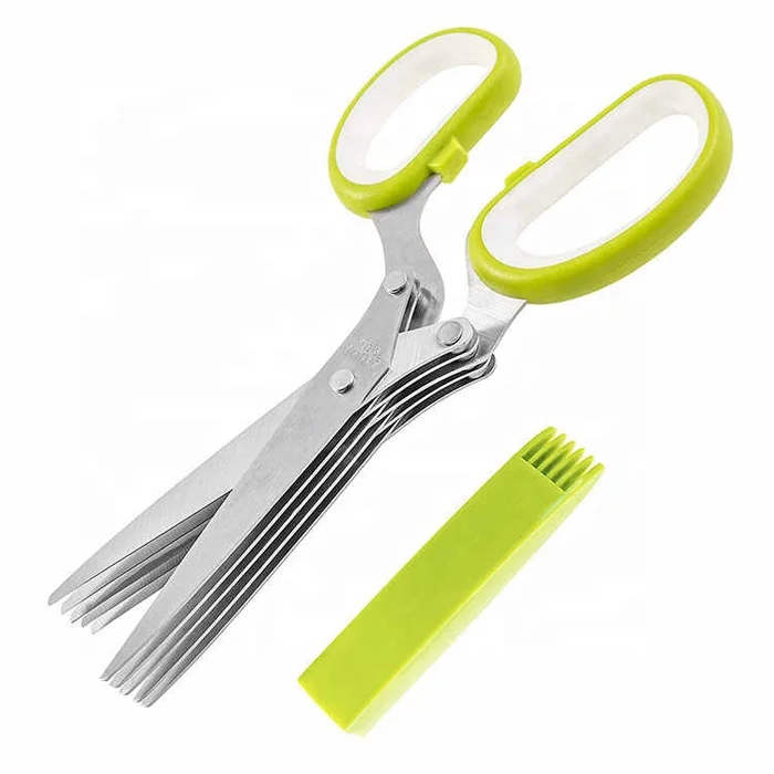 

5 blades Spice Shredder Kitchen herb scissor, Colorful