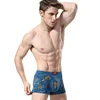 men active adult cartoon bamboo fiber briefs animal print anime authentic blue shorts silk boxer