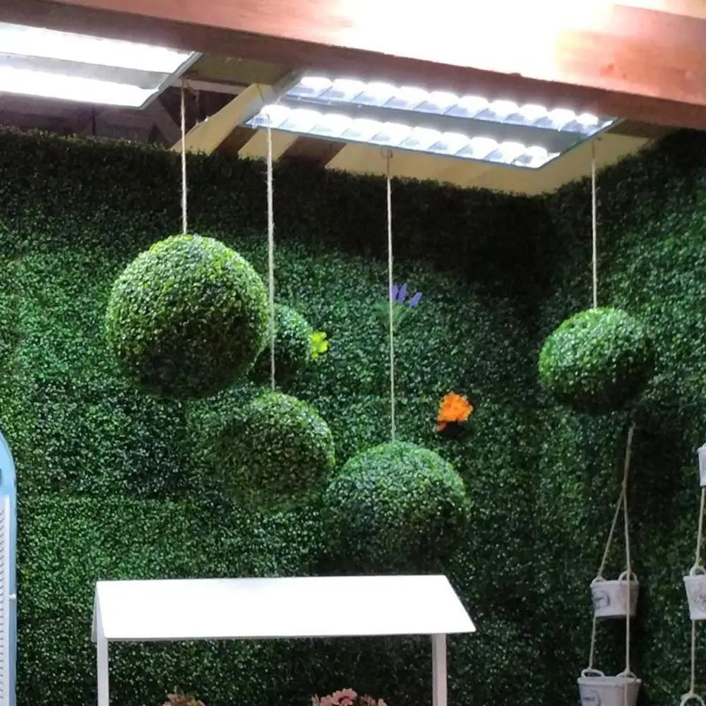 

YiWu Factory High Quality Artificial Grass Ball Boxwood Ball, Green