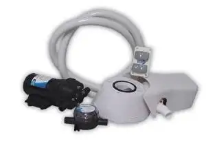 Jabsco 37255-0094 Marine Quiet Flush Marine Manual to Electric Toilet Conversion Kit with Intake Pump (24-Volt, 15-Amp) by Jabsco