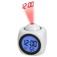 

KH-CL012 Mini Desktop Electronic Digital Projection Talking Table Alarm Clock with Time Projector