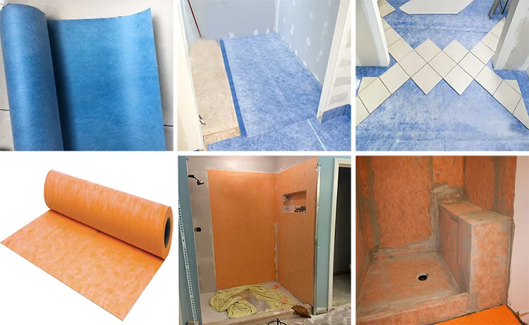 Bathroom Floor Waterproof Material Polyethylene Polypropylene Polymer Liner Waterproofing Membrane