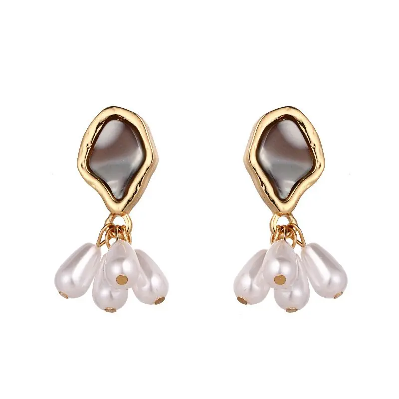 

New Arrival Real Gold Plated Bulk Pearl Drop Earring Vintage S925 Sterling Silver Natural Pearl Drop Earring