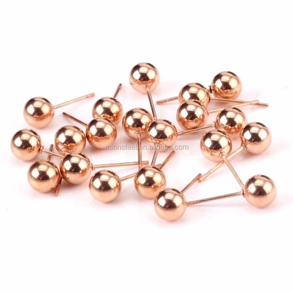 

new arrival fashion ball shaped 18K gold vacuum plated funky earrings for college girls, Bule, red, green ,white , red, pink color