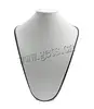 Leather Necklace Display PU Leather with Wood Bust white 24x30cm 27842