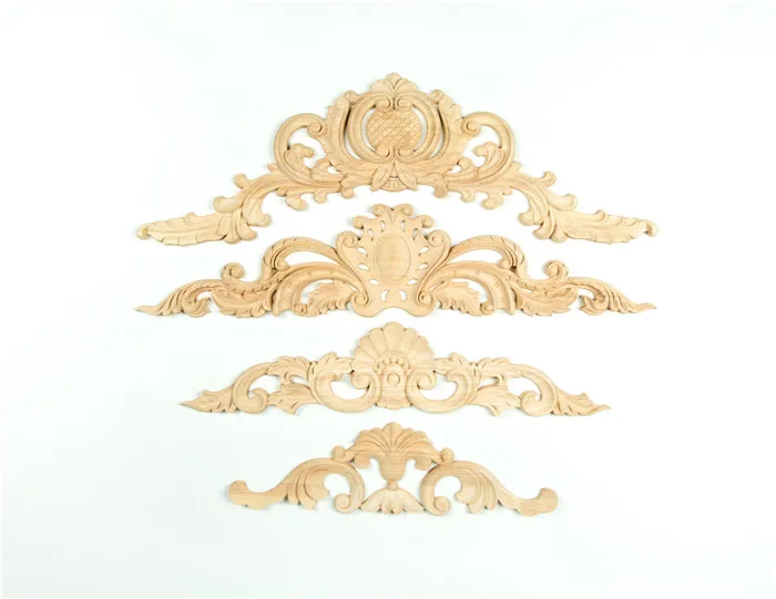 Classic Shell and Scroll Pediment solid wood onlay
