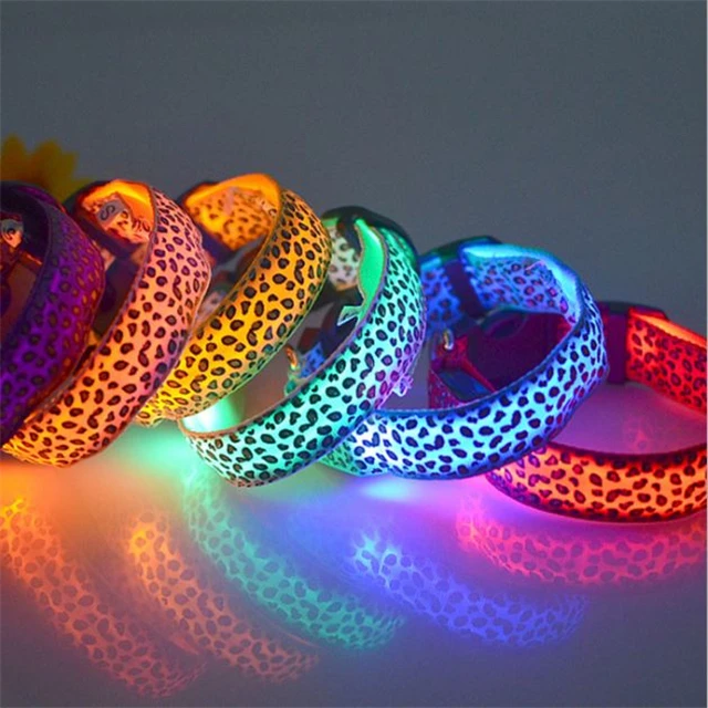 

2018 Hot Light up LED Pet Collar, Nylon Pet Collar, Cute Pet Collar Shenzhen Factory Supplies, Blue, yellow, green, red, orange,purple