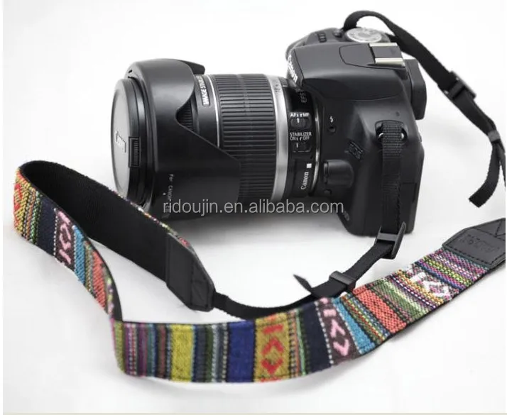 Folk custom colourful ribon camera neck should wrist strap