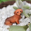 ROOGO wholesale resin cheap mini Red short - foot Hound shape home or party accessories furnishing articles for children gift