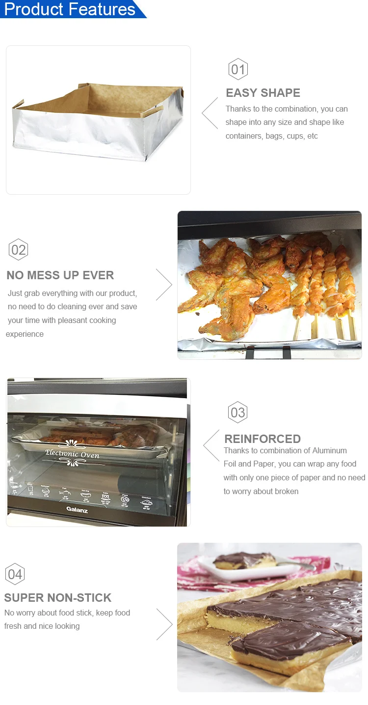 Oven Baking Use Parchment Paper Laminated Aluminium Foil Buy