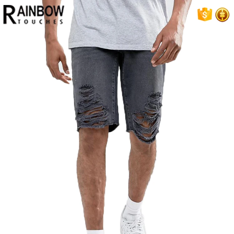 distressed jeans shorts mens