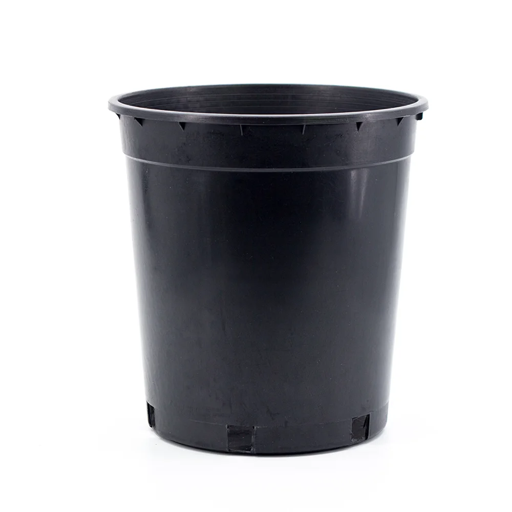 

1 2 3 4 5 Gallon Black Green Outdoor Plastic Flower Pot Plant Nursery Gallon Pot Garden Herbs Vergetable, As picture or customized