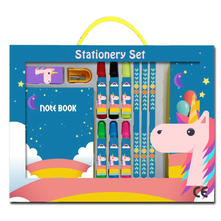 Unicorn Kawaii Stationery Kit For Girls Customized Stationery Set