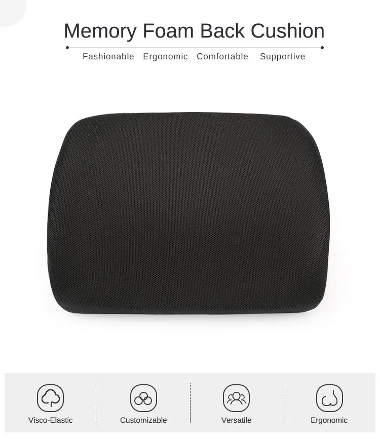 relief memory foam office chair lumbar back support cushion for pain