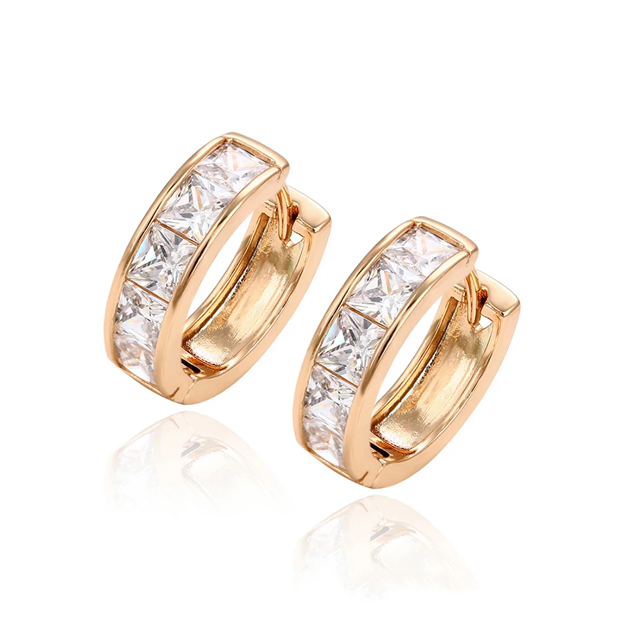 

29255 Xuping Jewelry 18K Gold Plated Fashion Huggies Earring For Women, Earring Jewelry