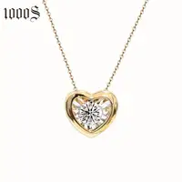 

Nice 18K Gold Heart Shape Necklace Yellow Gold Pendant for Women