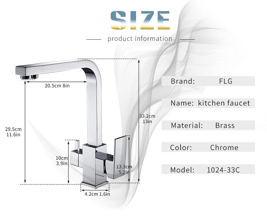 3 way kitchen faucet Chrome 