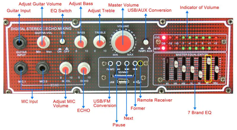 dual 10 inch portable stage speaker with light usb/sd/fm - ANKUX.COM