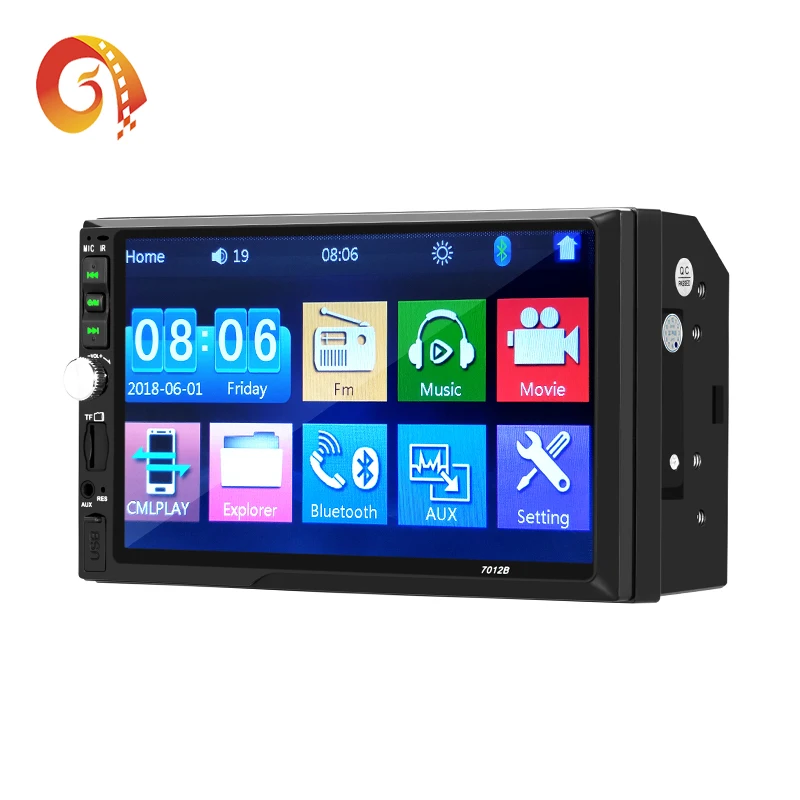 2 Din 7012B General Car Models 7'' inch LCD Touch Screen mp3 player for car  Audio support  Rear View Camera
