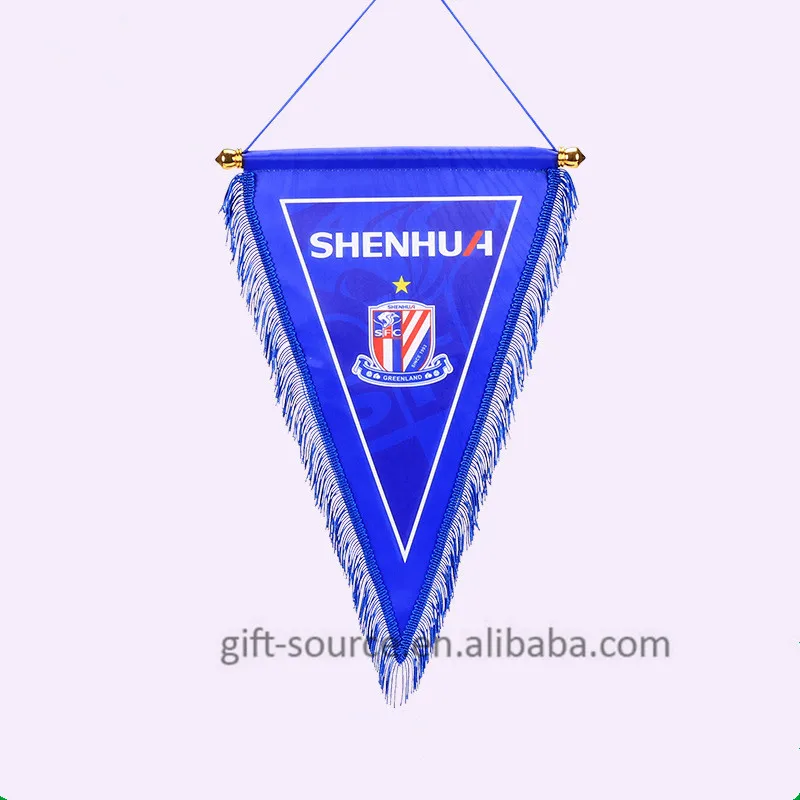 

custom triangle mini soccer team club pennant flags banner football pennants