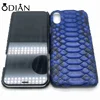 Wholesale custom slim embossed python skin leather A phoneX case shell