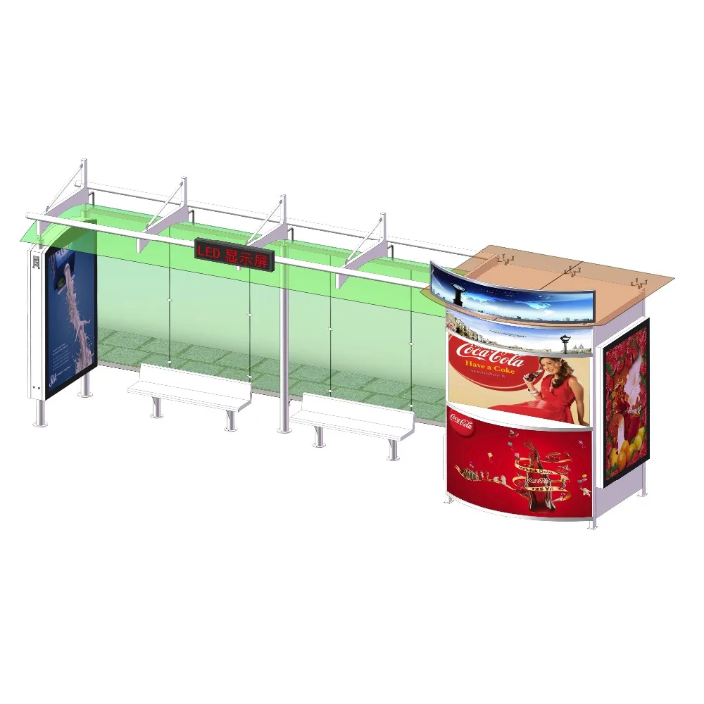 product-Multi-functional Steel Structure Advertising Outdoor Bus Shelter manufacturer-YEROO-img-6