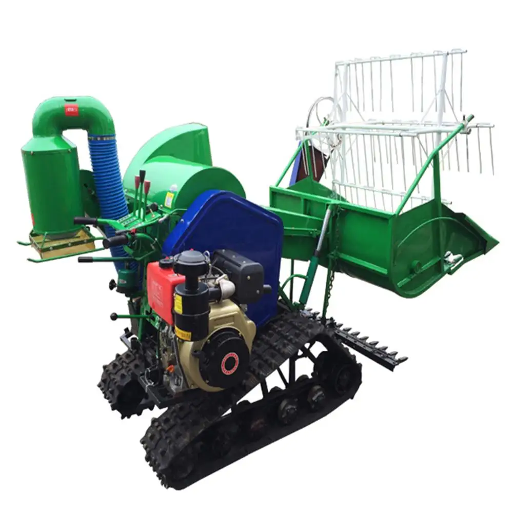 
Hot sale factory supply Mini rice combine harvester with crawler 