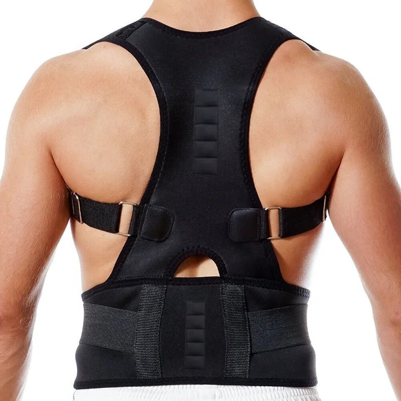 

Magnetic Therapy Posture Corrector Brace Shoulder Back Support Belt for Men Women Braces & Supports Belt Shoulder Posture, Black;white;nude