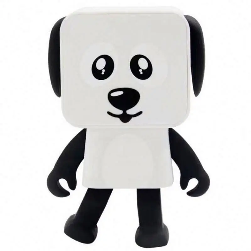 

Dancing Mini Robot Toy Cartoon Robot Innovative Dog Wireless Speaker, White;black