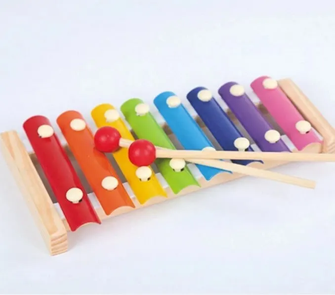 2020 wooden hand knocking xylophone music set toys for the kids