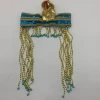 Cleopatra Gold Bead Hat Snake Asp Costume Beaded Headpiece Headband Egyptian Blue