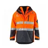 Topgear mens workwear uniform high quality men's hi-viz 3 in 1 reflective padded jacket waterproof safety workwear