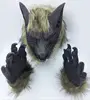 /product-detail/amazing-party-cosplay-black-werewolf-latex-head-halloween-mask-with-wolf-claw-gloves-60818507165.html
