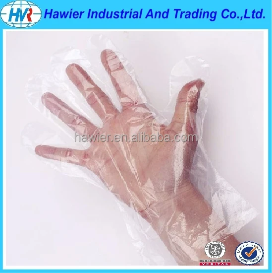 
HDPE Plastic Disposable Glove with headercard 