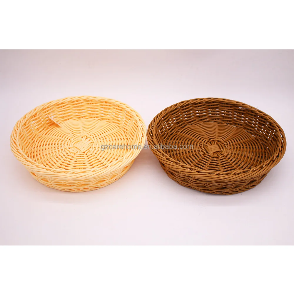 

2017 High- quality handweaved washable PP Rattan food tray in sets, Beige or coffee