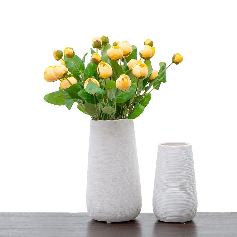 

Modern Decorative Flower Ceramic Vase Flower Glass Vases for home decor, White / black