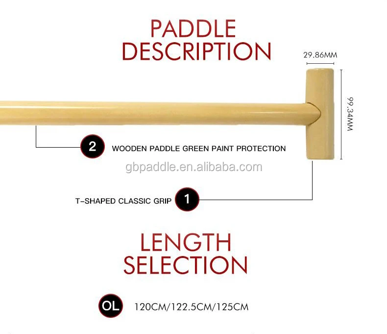 

High quality wooden dragon boat paddle