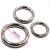 Small size round shape carabiner hook nickel color