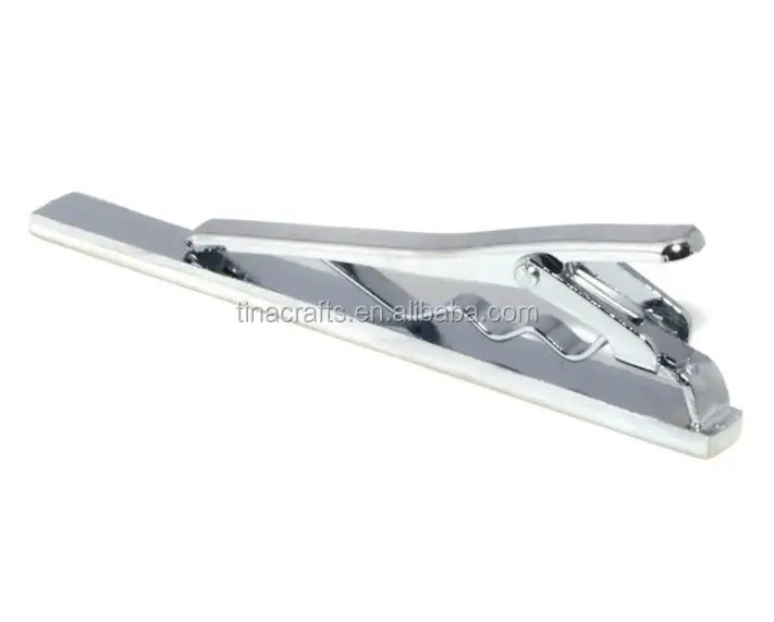 

Brush silver Tie Clip