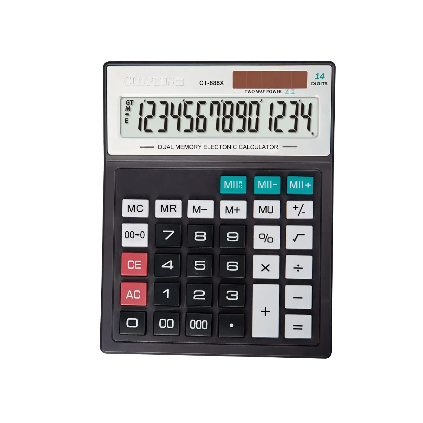 Ct-888x Big Size Two Memory Cell Calculator 16 Digit - Buy 16-digit ...