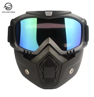 

Outdoor Sports Harley Goggles Motorcycle Protective Glasses Riding Mask Half Face Cover with Mirror Lens